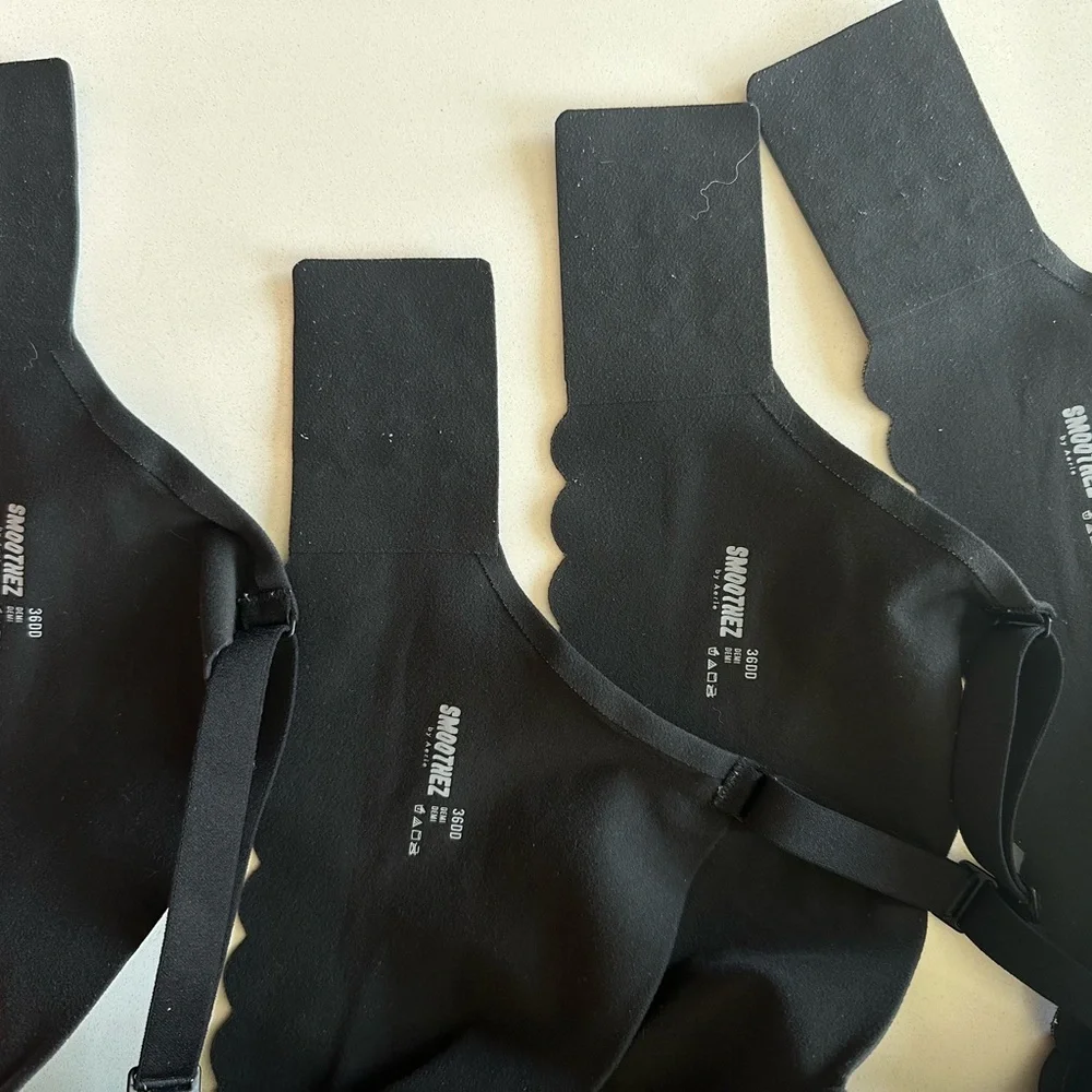 *4 Pack!* Aerie SMOOTHEZ Demi Lightly Lined Bra True Black 36DD - Picture 12 of 16